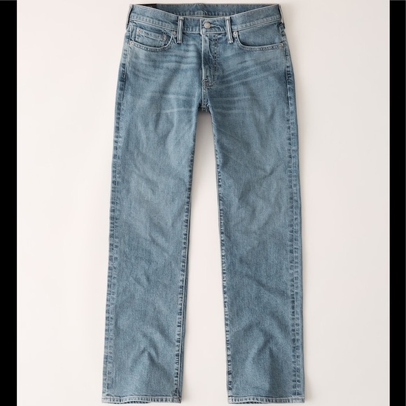 NWT Men’s Size 28 Abercrombie & Fitch Bootcut Stretch Jeans In Blue 28” X 28” - Picture 5 of 11